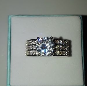 Jewelry - 925 Silver white sapphire gemstone ring size 6 Jewelry - 925 Silver white sapphire gemstone ring size 6